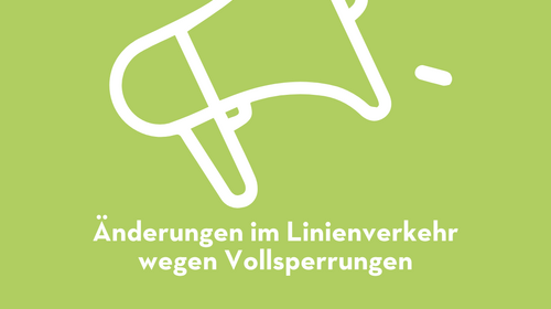Änderungen im Linienverkehr wegen Vollsperrungen von 07. bis 09. September